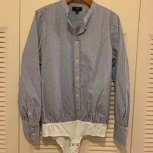 NWTs Jcrew Button Down 365 bodysuit Shirt Size 10